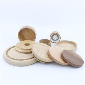 Candle Clear Glass Jars With Wooden Lids Screw Top