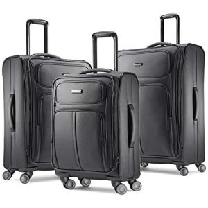 Expandable 4 Wheel 210D Polyester Soft Trolley Luggage