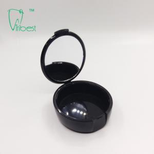 Round Ultra Thin Portable Plastic Retainer Case With Lens