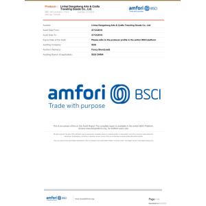 Linhai Dongsheng Arts&cr Afts Traveling Goods CO.,LTD Certifications