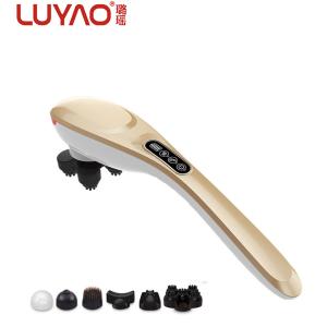 Rechargeable Red Light Handheld Percussion Massager With Interchangeable Nodes