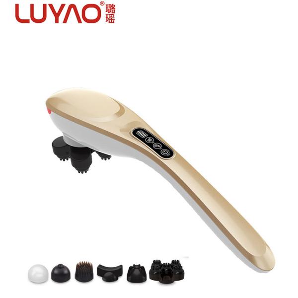 Buy Rechargeable Red Light Handheld Percussion Massager With Interchangeable Nodes at wholesale prices