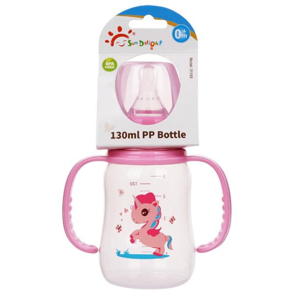Buy 5oz 130ml Double Handel PP Arc Newborn Baby Feeding Bottle at wholesale prices