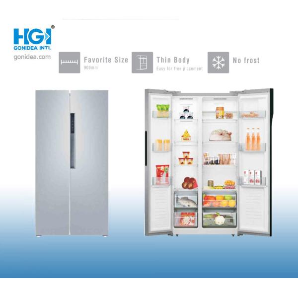 Buy PCM 18CF Double Door Stainless Steel Fridge With Ice Maker 42dB 510 Liter Fridge at wholesale prices