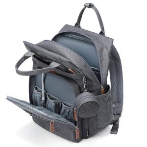 17L Polyester Cotton Foldable Diaper Bag Backpack 40*30*13CM