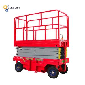2.5m-4m Aluminum Steel Mobile Scissor Lift Platform Remote Control