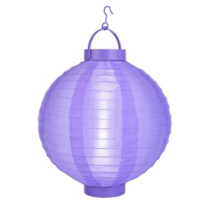 Quality Light Purple LED Round Nylon Battery Lantern for sale