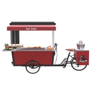 350W Outdoor Mobile Food Tricycle Bbq Vending Cart
