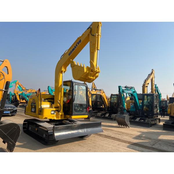 Used Komatsu PC60 Excavator 0.37m³ 6 Ton Second Hand Crawler Digger For Construction