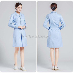 Hospital Medical Lab Coat Breathable Unisex White Nursing Dress