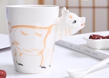 Buy Hand Painted 11 Oz Pig 450ml 3D Ceramic Mugs at wholesale prices