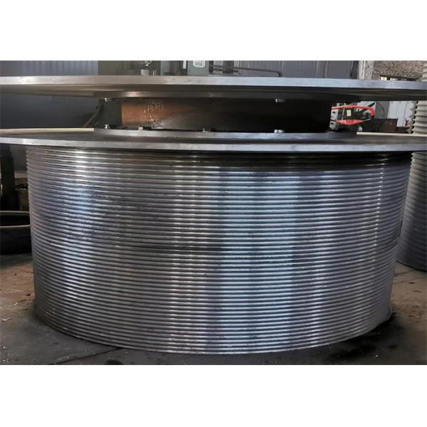 Buy Carbon Steel Winch / Hoist Grooved Cable Drum For Tower Crane at wholesale prices