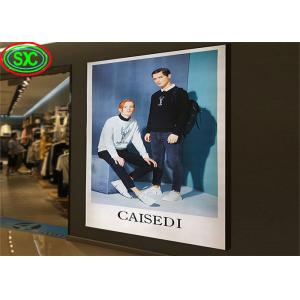 Portable Ultra-Thin Indoor P3.91 LED Poster Display With Foldable Stand COB