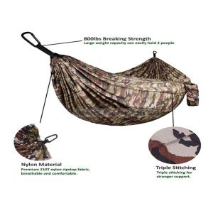 Portable Lightweight Double Camping Hammock , Camouflage Army Surplus Jungle Hammock Camo