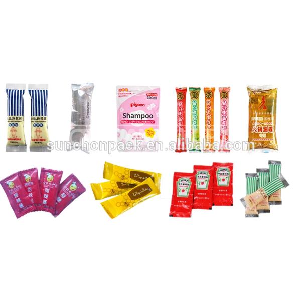 Stand Up Soup Packaging Machine , Liquid Packing Oil Filling And Packing 5g