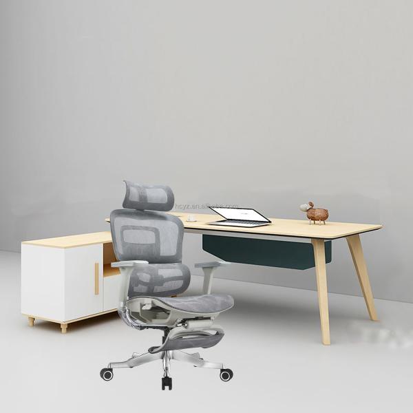 Guangdong Office Furniture Full Mesh Ergonomic Chair with Adjustable Height and Footrest