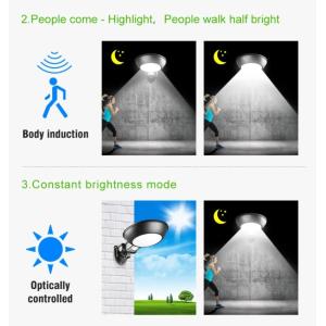 Water Resistance 500LM 5.5v 2.5w Solar Motion Sensor Wall Light FCC Certified