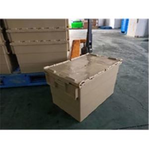 Logistics Movable Plastic Attached Lid Containers Customized Logo