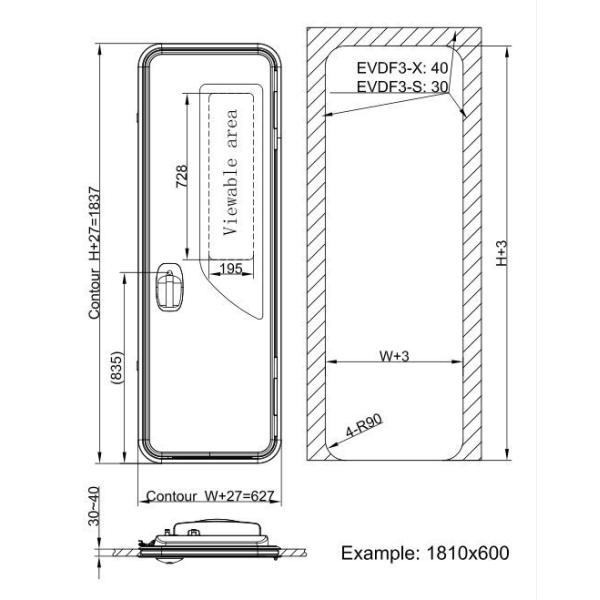 Self-Propelled/Trailer Rvs Evd8 Motorhome Door for RV Truck Camper Motorhomes DIY