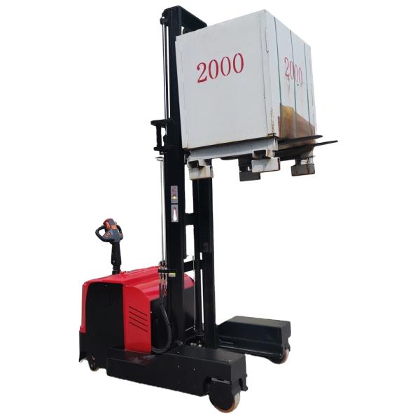 Free lift 1ton 1.5ton 2ton load 3meter 4meter height electric container stacker with lithium battery price