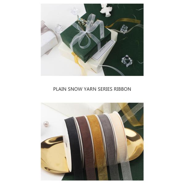 Factory Stocked Sales 3-75mm Sizes Solid Color Sheer Organza Ribbon