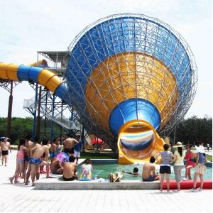 Huge Tornado Custom Water Slides For Family Riding , Width 18.6m