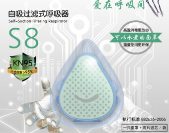 Efficient Medical Face Mask N95 Standard Level Self Priming Filter Replaceable