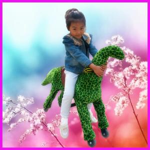 Quality Magic Prince plush mechanical ride on animal toy for sale