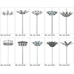 High Mast Pole With Led Flood Lighting System Parking Lot Outdoor Led Pole Lamps