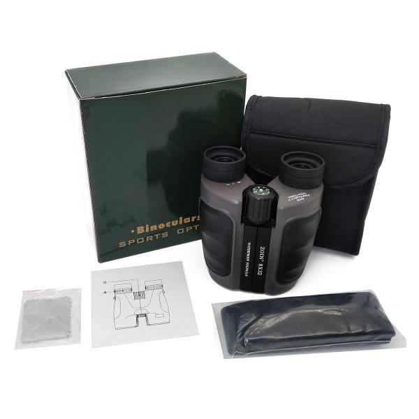 Grey IPX7 Waterproof Porro 8x32 Ultra Clear ED Binoculars Telescope For Hunting