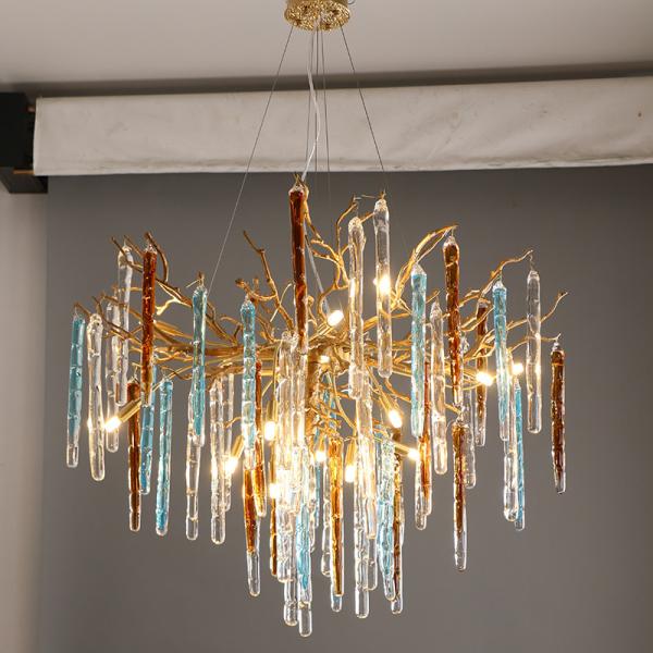 Colored Spiked Glass Custom Pendant Lights For Home Decor