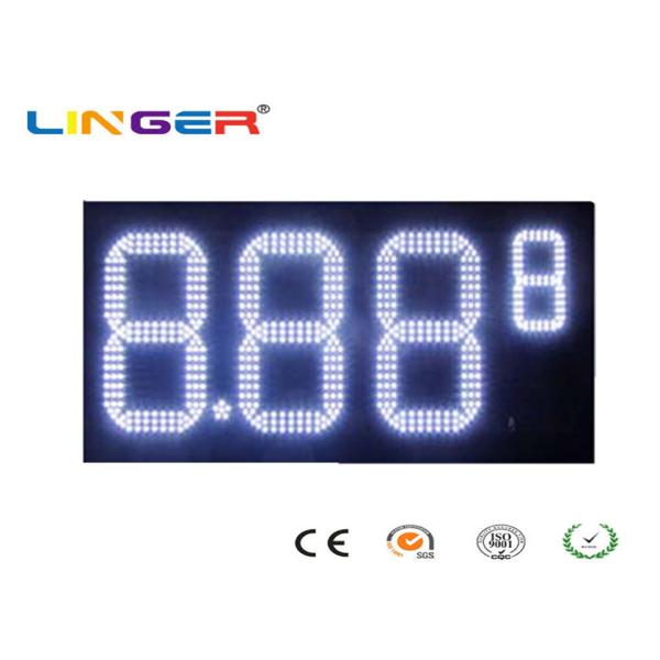 Buy Outdoor White Color Roadside Gas Station Led Price Sign With CE / RoHS Approved at wholesale prices