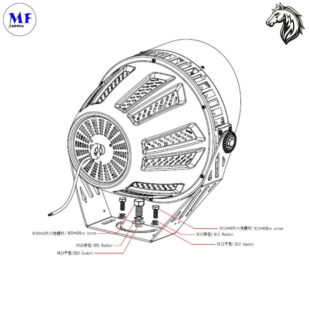 CE, RoHS, ETL, FCC IP65 Ik10 Waterproof 155lm/W 1000W Dimmable Outdoor Square Lighting LED Stadium Sport Light LED Tunnel Light LED High Mast Light