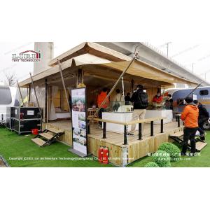 China Customized 6m Span Glamping Tent hotel With Bathroom on sale