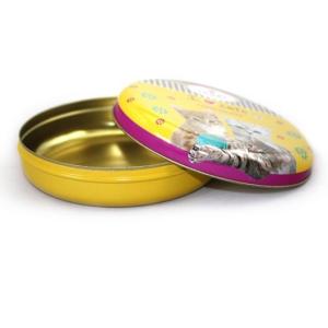 Seamless Round Cat Food Metal Container