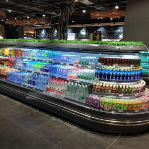 Supermarket Commercial Multideck Round Island Open Chiller Refrigeration