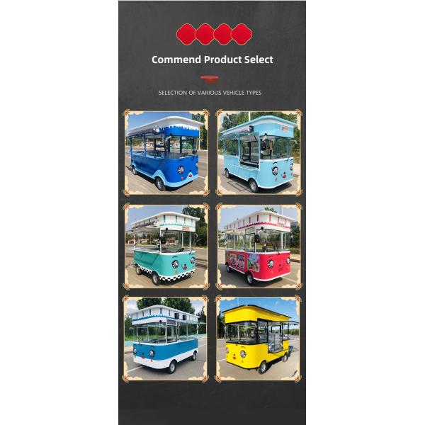 Outdoor Fast Food Carts Crepe Food Truck with Snack Mobile Kitchen Cooking Equipments