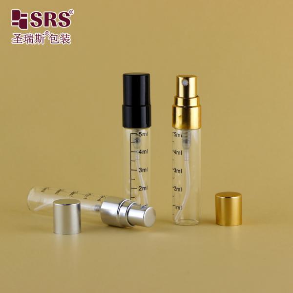 BLPA-5ML Transparent Tube Glass Bottle With Fine Mist Spray Pump For Perfume Packaging Small Quantity Available