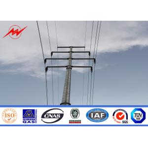 12 M 800 Dan Steel Power Pole For Electrical Line Project , Hot Dip Galvanized