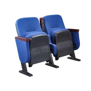 Blue Folding Lecture Theater Hall Seats Small Back Auditorium Church Chairs For