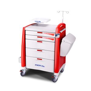Automatic Self Locking 5 Drawers ABS Utility Medicine Trolley Cart