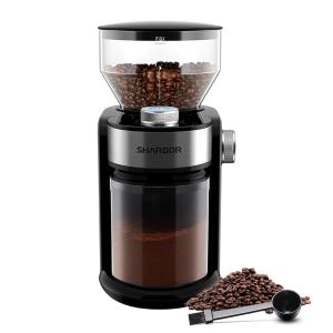 China Portable Electric Adjustable Burr Coffee Grinder Silver 240g Professional Coffee Maker on sale