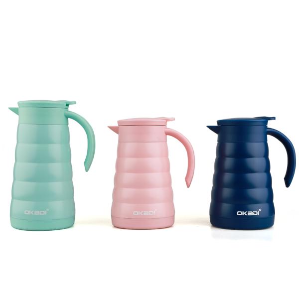 27OZ 800ml Vacuum Coffee Pot Metal Double Wall Stainless Steel Thermo Jug Termos Coffee Jug