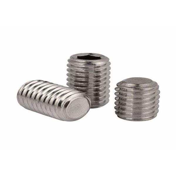 Buy Stainless Steel A193 A914 Hexagon Socket Flat Coine Cup  Set Screw DIN913 DIN914 at wholesale prices