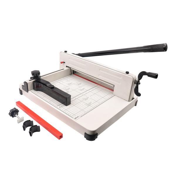 300mm Max. Workable Width White A4 Manual Heavy Duty Paper Cutter for Office Needs