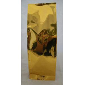 Coffee Bean Foil Pouch Packaging Gloden Heat Seal with Degassing Value
