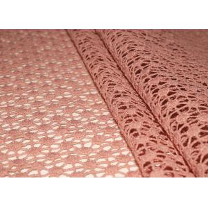 47 Inches Guipure French Venise Lace Fabric / Embroidered Dress Fabric By Azo