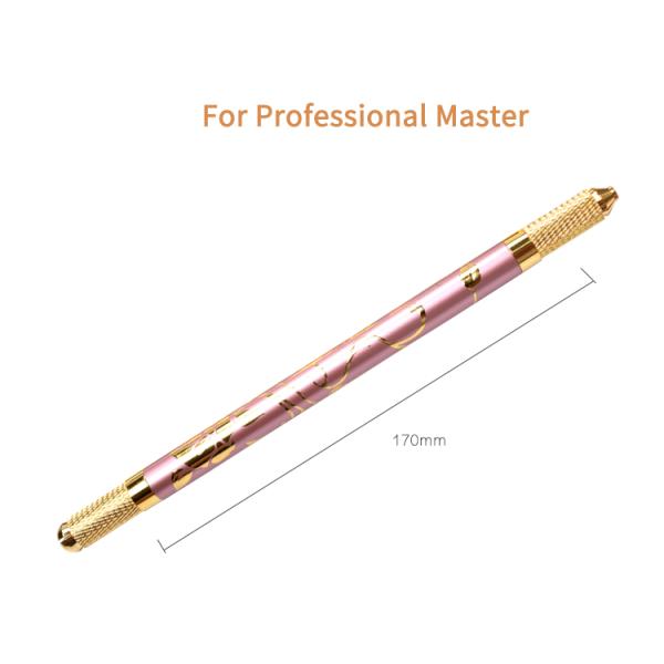 Golden Professional Microblading pen Double Head Manual Pen Eyebrow Tattoo Pen For Permanent Make Up Hand Tool