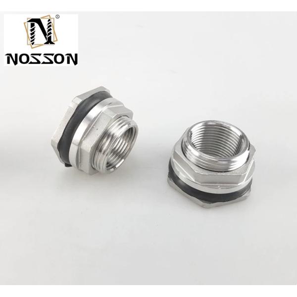 Stainless Steel SS304 Casting Bulkhead Tank Fitting with Nipple Connector Type 3/4" Female and Long-lasting Solution