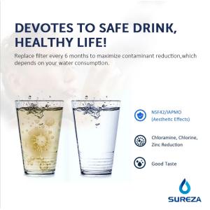 Quick Fitting NSF Refrigerator Water Filter Cartridge Fluoride Removal